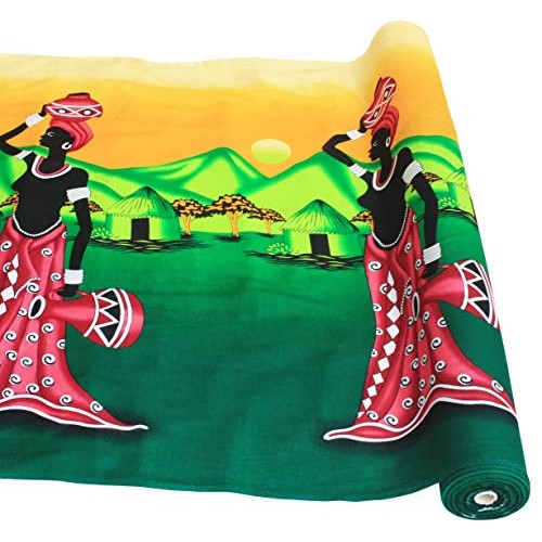 Full Funk Viscose Rayon Fabric African Women Art 3 Yard Bolt, Hunt...