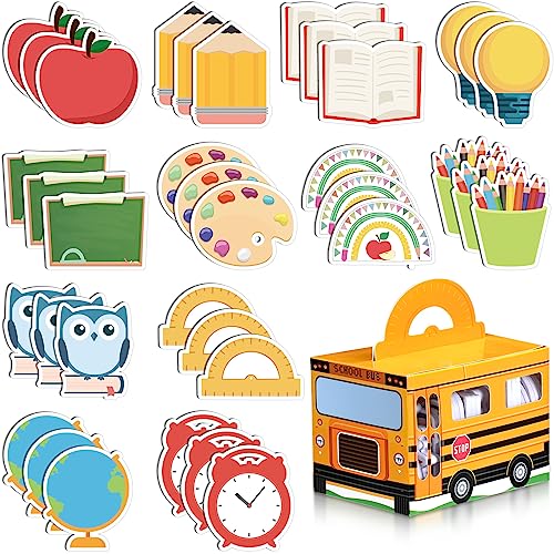 Fulmoon 37 Pcs Back to School Sticky Notes and School Bus Storage ...