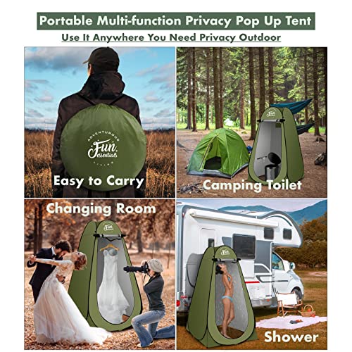 FUN ESSENTIALS Portable Toilet Kit For Adults, Pop Up Privacy Tent...