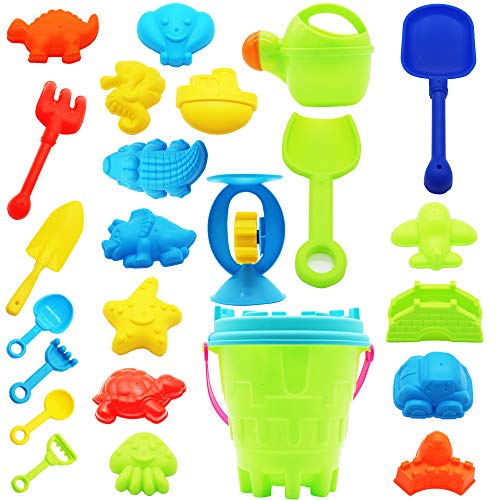 Fun Gift 24 Piece Beach Toys Sand Toys Set, Sandbox Toys Set, Buck...
