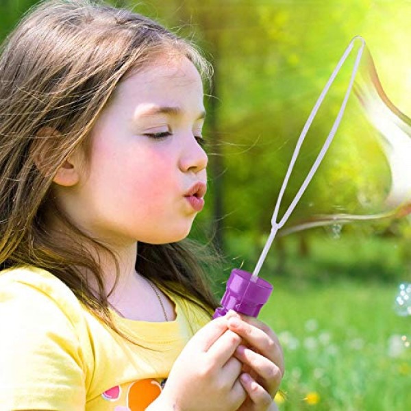 FUN LITTLE TOYS Bubble Wands Big Pack Assorted Colors Non Toxic Su...
