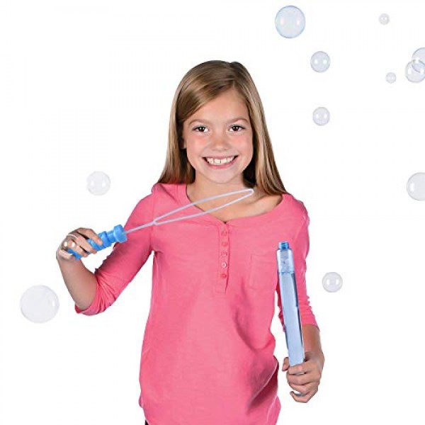 FUN LITTLE TOYS Bubble Wands Big Pack Assorted Colors Non Toxic Su...