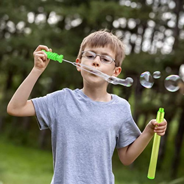 FUN LITTLE TOYS Bubble Wands Big Pack Assorted Colors Non Toxic Su...