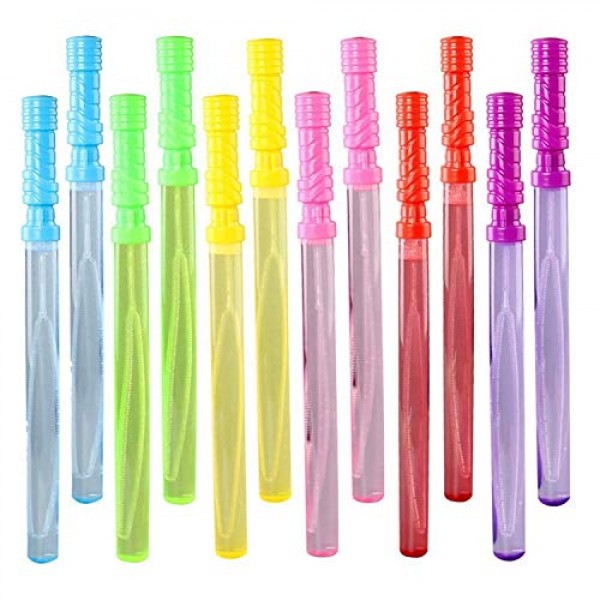 FUN LITTLE TOYS Bubble Wands Big Pack Assorted Colors Non Toxic Su...