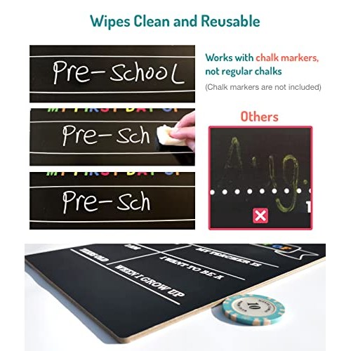 First Day of School Board, 12″x8.5″ Photo Prop Sign Double Sided...