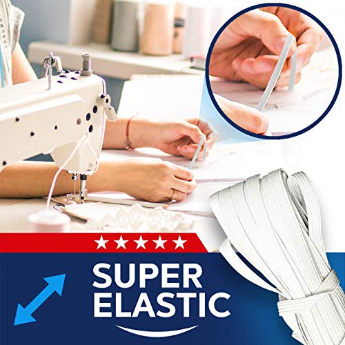 Elastic Bands for Sewing 1/4 Inch 6mm Fabric Wide 10 Yards Made in...