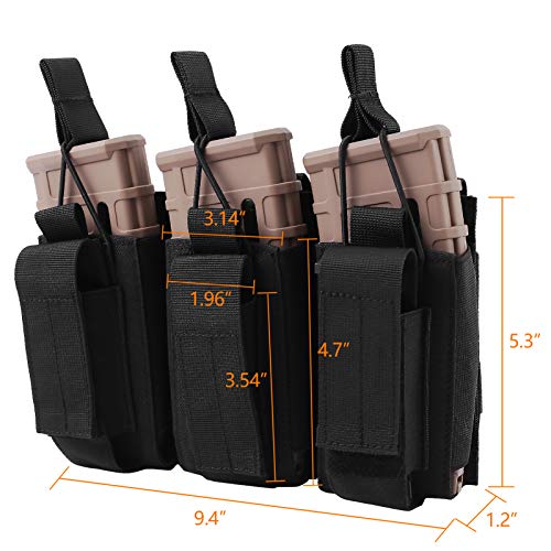 FUNANASUN Molle Mag Pouch, Single/Double/Triple Open-Top Magazine ...