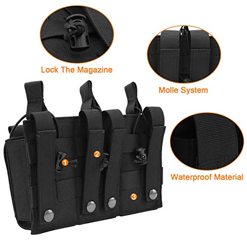 FUNANASUN Molle Mag Pouch, Single/Double/Triple Open-Top Magazine ...