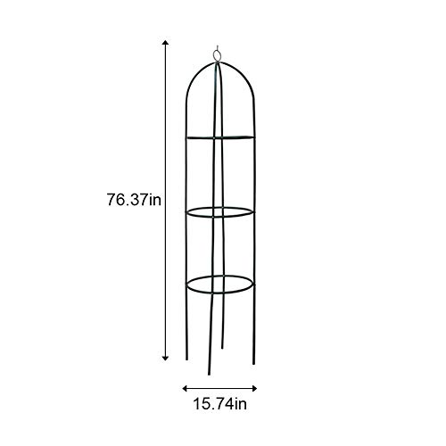 Funarrow Garden Trellis, Rustproof Sturdy Black Iron Trellis Potte...