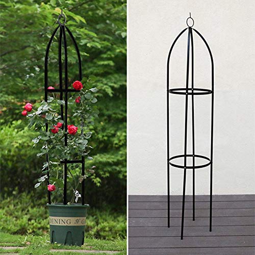 Funarrow Garden Trellis, Rustproof Sturdy Black Iron Trellis Potte...