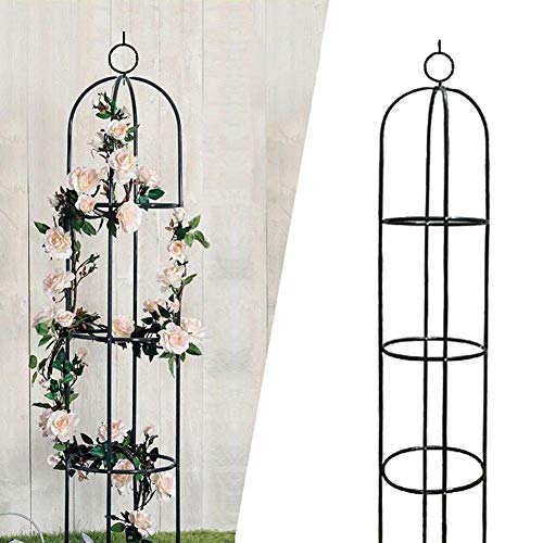 Funarrow Garden Trellis, Rustproof Sturdy Black Iron Trellis Potte...