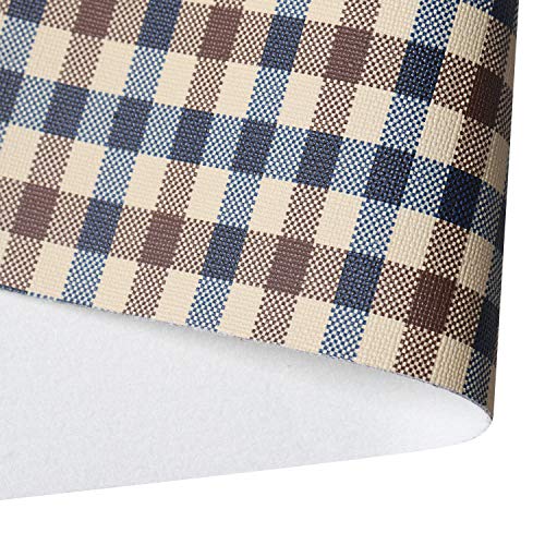 Funcolor 8.3 x 5321cm x 135cm Faux Leather Sheets Fabric Plaid...
