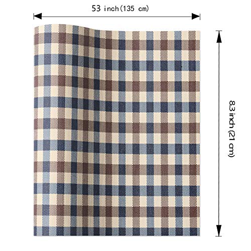 Funcolor 8.3 x 5321cm x 135cm Faux Leather Sheets Fabric Plaid...