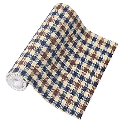 Funcolor 8.3 x 5321cm x 135cm Faux Leather Sheets Fabric Plaid...