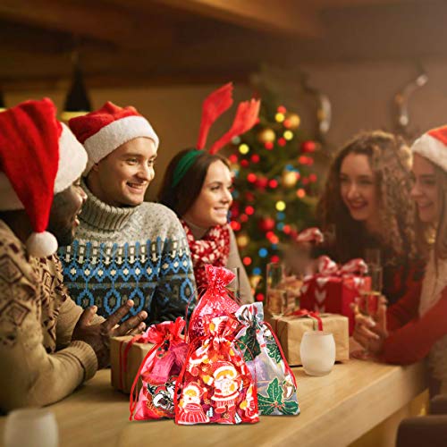 Funkprofi 50 PCS 4x6 Inches Mixed Color Christmas Organza Gift Bag...