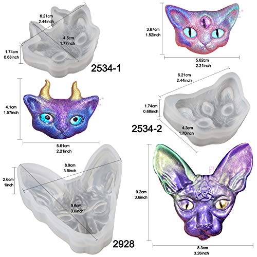 Epoxy Resin Charms Silicone Molds Set Jewelry Casting Supply Sphyn...