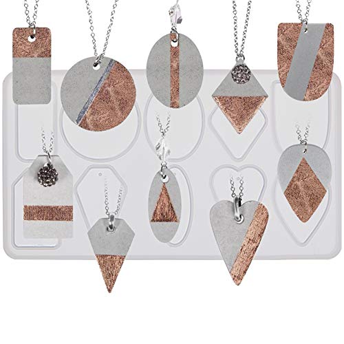 FUNSHOWCASE Geometry Pendant Jewelry Casting Epoxy Silicone Mold w...