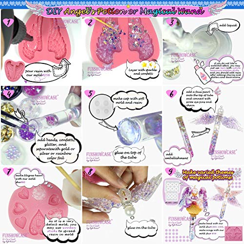 Funshowcase Resin Art Magic Potion Tube and Stopper Epoxy Shaker S...