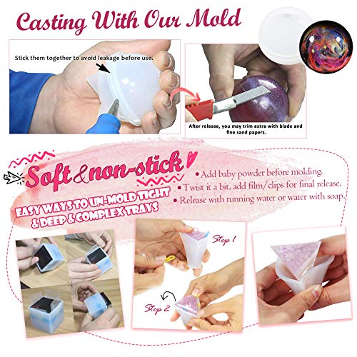 Funshowcase Sphere Epoxy Silicone Molds Jewelry Casting Supplies P...