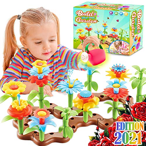 FunzBo Flower Garden Building Toys for Girls - STEM Toy Gardening ...