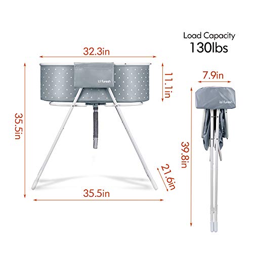 Furesh Elevated Folding Dog Bath Tub and Wash Station for Bathing,...