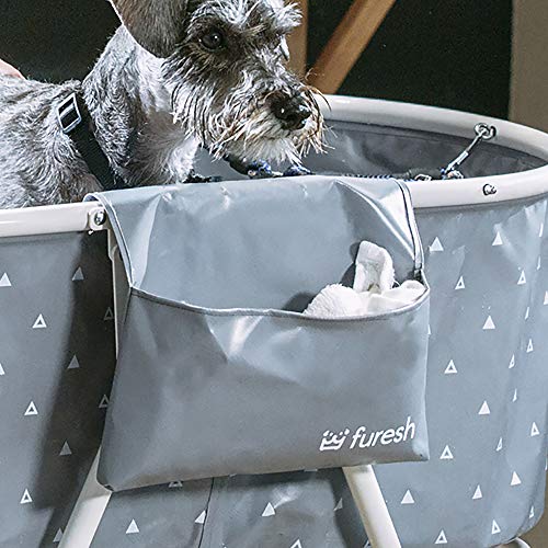 Furesh Elevated Folding Dog Bath Tub and Wash Station for Bathing,...