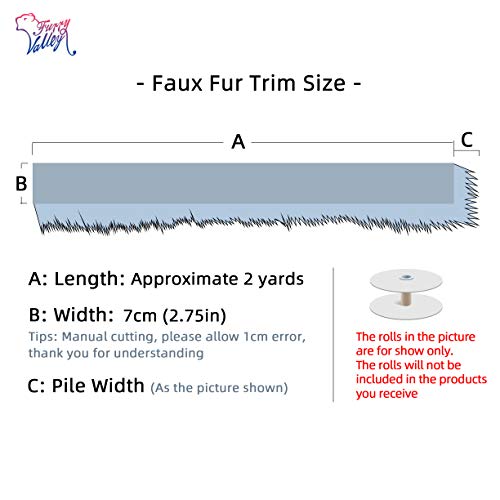 Furryvalley Faux Fur Trim Raccon Fox Fur Ribbon Craft Furry Stripe...