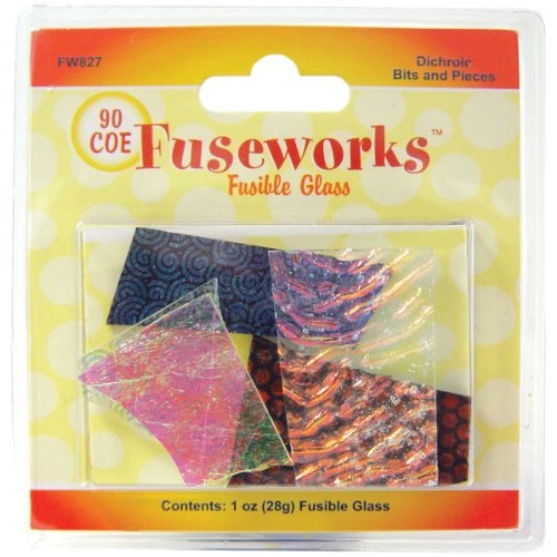 Fuseworks FW827 1-Ounce Dichroic Bits and Pieces 90 COE Fusible Gl...