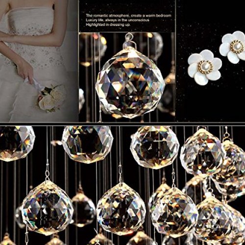 Fushing 20pcs Crystal Glass Ball Chandelier Prisms Pendants Parts ...