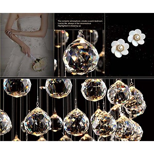 Fushing 20pcs Crystal Glass Ball Chandelier Prisms Pendants Parts ...