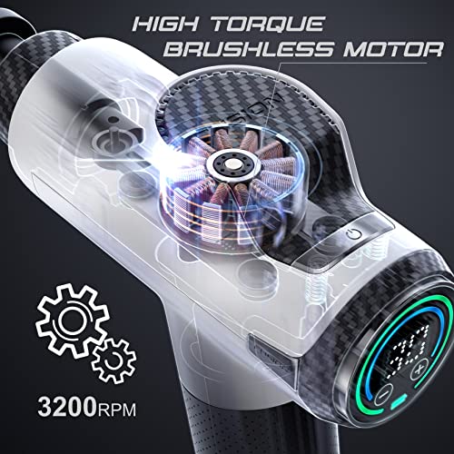 Fusion Black Pro Muscle Massage Gun Deep Tissue Percussion Muscle ...