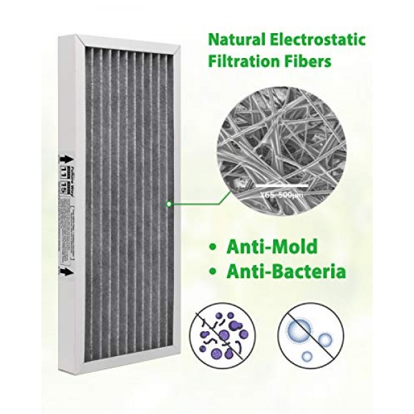 Future Way 2 Packs Odor Eliminator True HEPA Filter Replacement fo...