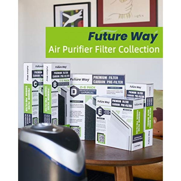 Future Way Odor Eliminator True HEPA Filter Replacement for Hamilt...