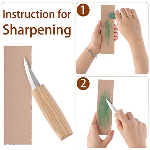 Fuyit 17Pcs Wood Carving Tools Set - Hook, Sloyd, Chip Detail Knif...