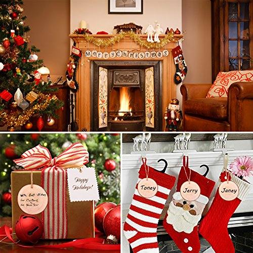 Fuyit Natural Wood Slices 25 Pcs 3.1-3.5 Inches Craft Wood Kit Unf...