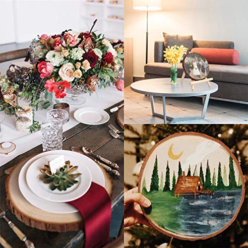 Fuyit Wood Slices 6 Pcs 6-6.3 Inches Unfinished Natural Tree Slice...