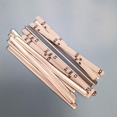 100PCS Aluminum Metal Nose Wires Bendable Twist Ties Bridge with A...