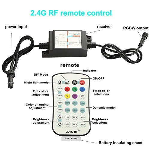 FVTLED Pack of 10 Low Voltage LED Deck Lighting Kit RGB & Warm Whi...