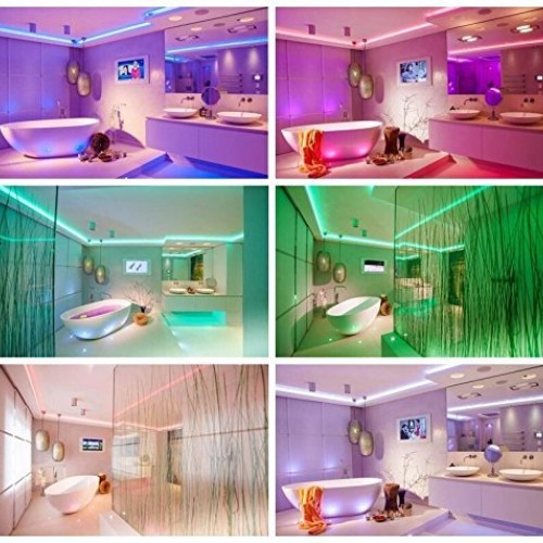 FVTLED Pack of 10 Low Voltage LED Deck Lighting Kit RGB & Warm Whi...