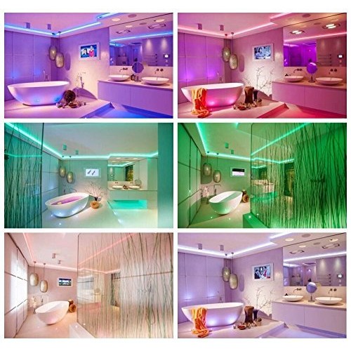 FVTLED Pack of 10 Low Voltage LED Deck Lighting Kit RGB & Warm Whi...