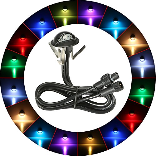 FVTLED Pack of 10 Low Voltage LED Deck Lights kit Dia. 1.38 Outdo...