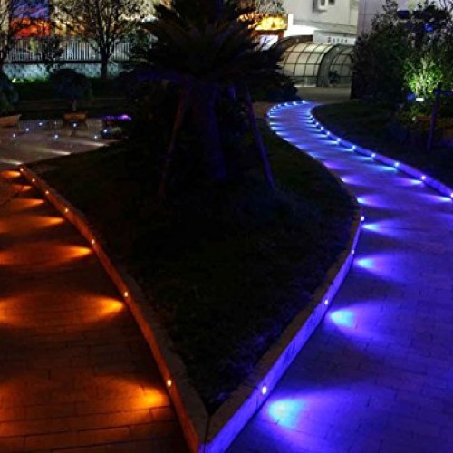 FVTLED Pack of 10 Low Voltage LED Deck Lights kit Dia. 1.38 Outdo...