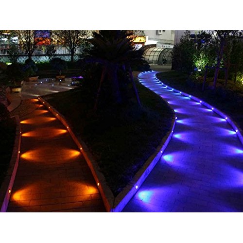 FVTLED Pack of 10 Low Voltage LED Deck Lights kit Dia. 1.38 Outdo...