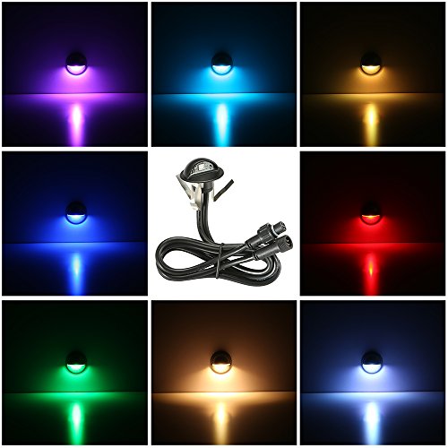 FVTLED Pack of 10 Low Voltage LED Deck Lights kit Dia. 1.38 Outdo...