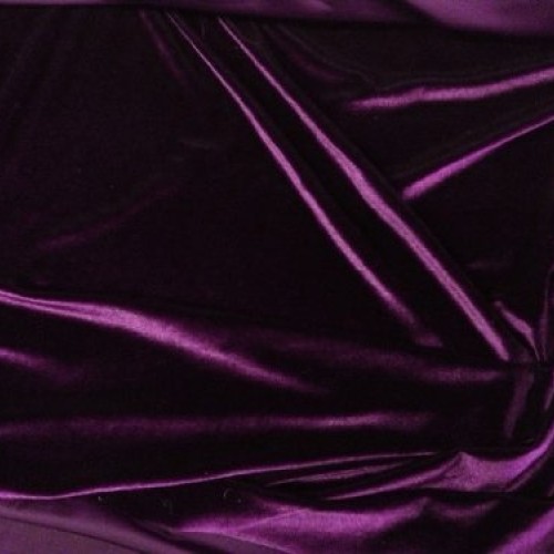 FWD Stretch Velvet Dark Purple 60 Inch Sold by The Yard