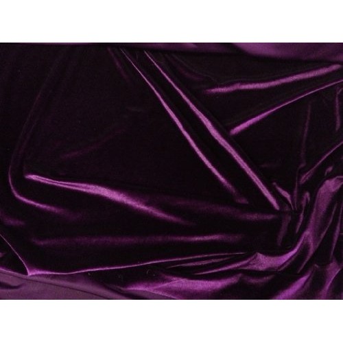 FWD Stretch Velvet Dark Purple 60 Inch Sold by The Yard