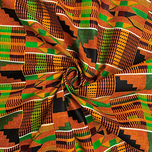 Kente African Print Fabric Cotton Print 44 Wide Sold by The Yard...