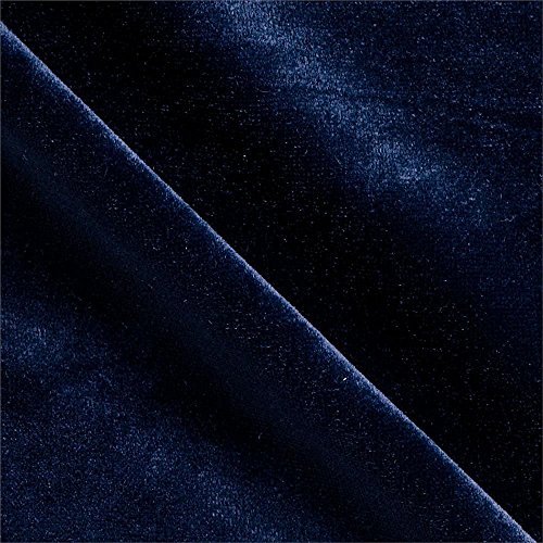 Stretch Velvet Fabric by The Yard - Midnight Blue Velvet Fabric