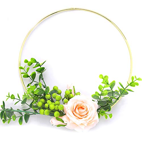 12Pcs 5 Inch Gold Dream Catcher Metal Rings Floral Hoops Wreath Ma...