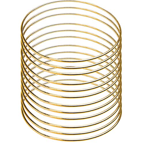 12Pcs 5 Inch Gold Dream Catcher Metal Rings Floral Hoops Wreath Ma...